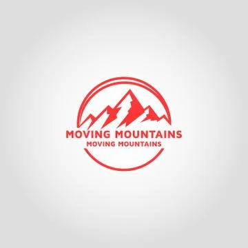 Moving Mountains logo design template idea Stock Illustration