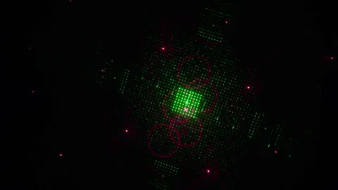 Moving multi-colored shapes and rays of green and pink Stock Footage 244479780