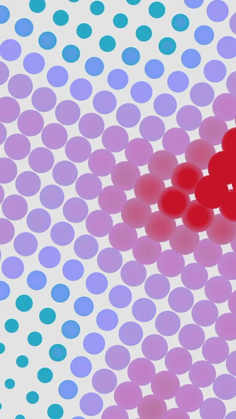 Moving multicolored spots on dot pattern. Design. Effect of heat waves from dot 스톡 동영상 285712517
