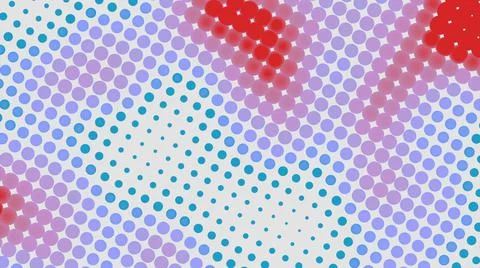 Moving multicolored spots on dot pattern. Design. Effect of heat waves from dot Stock Illustration