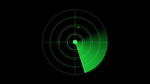 Moving navigation radar screen Animation on Black background Stock Footage 320251987