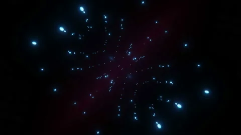 Moving neon glowing three-dimensional kaleidoscope patterns and ornaments. loope Stock Footage 154377097