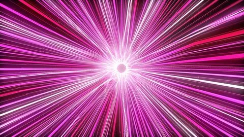 Moving neon illuminating rays. Hyperspace or warp velocity in the abstract,.. Stock Photos