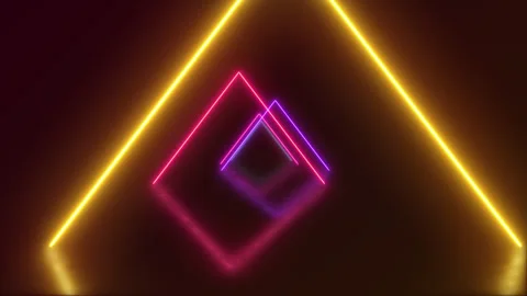 Moving Neon Triangles Loop Stock-Footage 275736152