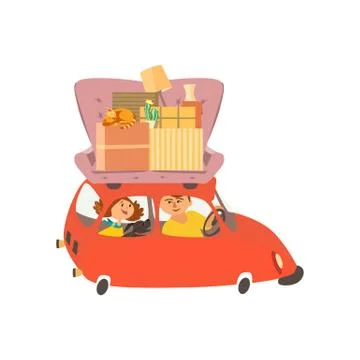 Moving to new house Stock Illustration