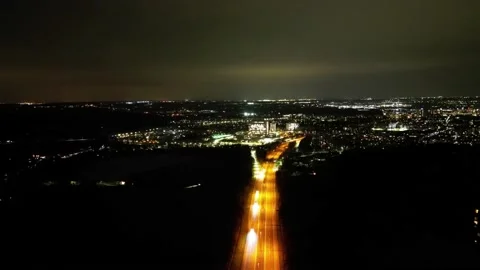 Moving night hyperlapse of highway Stock Footage 236254770