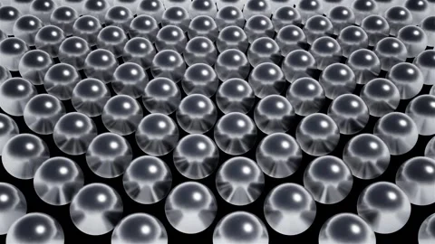Moving Object Group of Silver Metal Ball Loop Stock Footage 240319011
