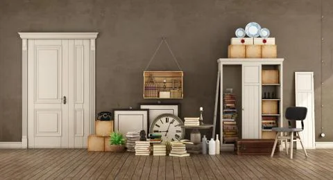 Moving from an old apartmnet Stock Illustration