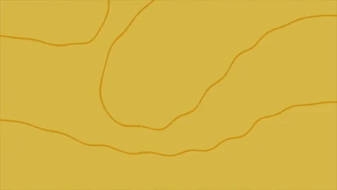 Moving Orange Lines Over Yellow Background, Hand Drawn Animation. Seamless Loop. Stock Footage 193709430
