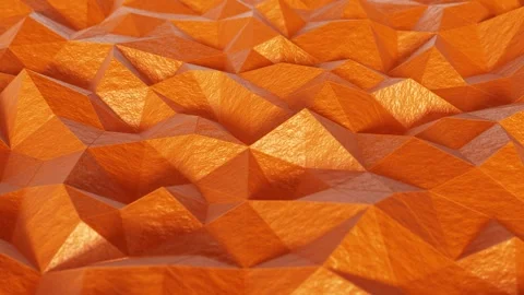 Moving orange peel polygonal pattern rendered in UHD Video stock 266383058