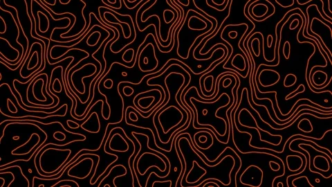 Moving orange waves on a black background. Stock Footage 264110589