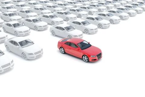 Moving out from the crowd Stock Illustration