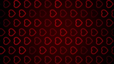 Moving outlined red hearts shape video background, best in vertical Stock Footage 133981920