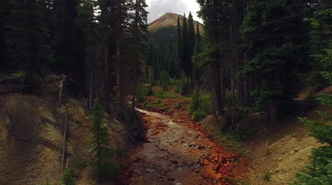 Moving Over Mountain River Stock Footage 53338413