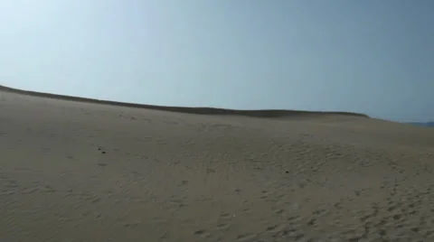 Moving Panorama of Dunes and Desert Sand in Maspolamas Stock Footage 30746981