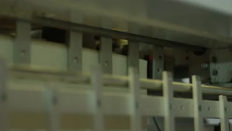 Moving part of print machine Stock Footage 89902552