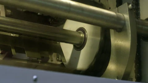 Moving part of print machine Stock Footage 89902794