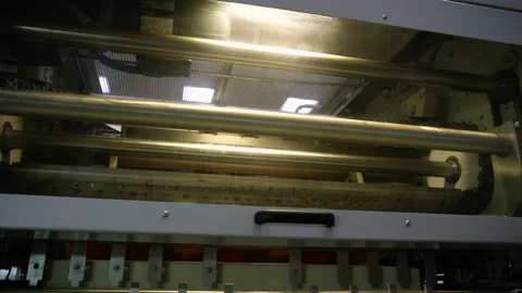 Moving part of print machine Stock Footage 89903134