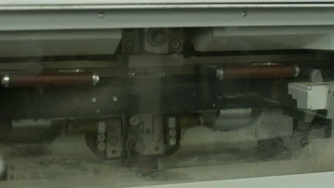 Moving part of print machine Stock Footage 89903655