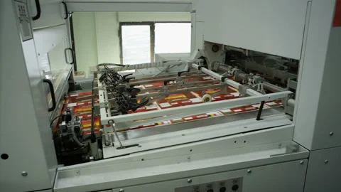 Moving part of print machine Stock Footage 89909843