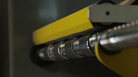 Moving part of print machine Stock Footage 89919740