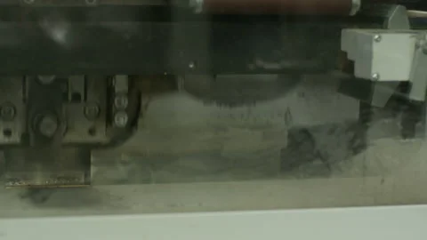 Moving part of print machine Stock Footage 89920383