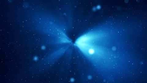 Moving particles. Blue tint. Seamless loop. Stock Footage 85459163