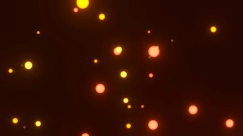 Moving particles, ember, circles, orange tint Stock Footage 119452528
