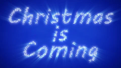 Moving particles form a christmas is coming text Stock Footage 99786322