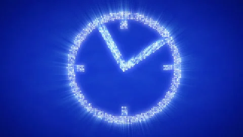 Moving particles form a clock face 動画素材 98651617