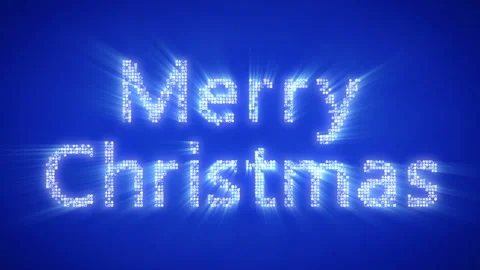 Moving particles form a merry christmas text 库存影片 99309914