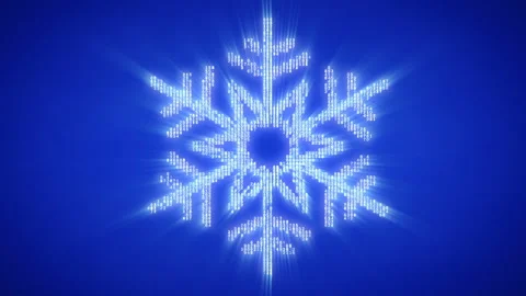 Moving particles form a snowflake shape Stock-Footage 98941565