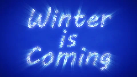 Moving particles form a winter is coming text Stock Footage 99786464