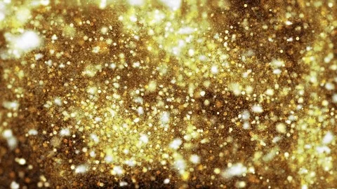 Moving particles. Gold tint. Seamless loop. Stock Footage 80288141