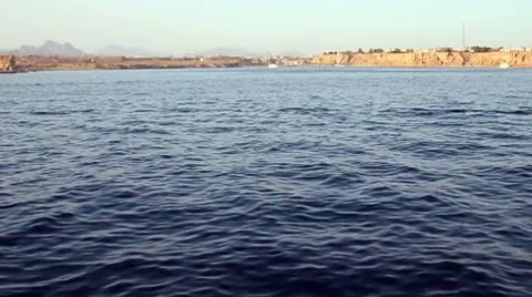 Moving past a beach Stock Footage 8993386