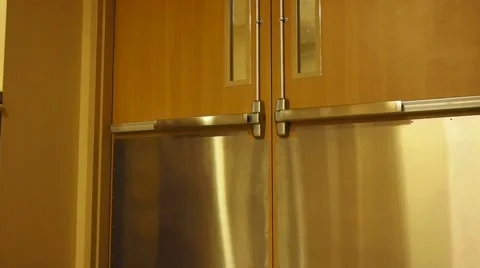 Moving patient down hallway Stock Footage 40917634