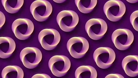 Moving pattern of Mobius ring geometric figure. 3d render loop animation. 4K UHD Stock Footage 153522170