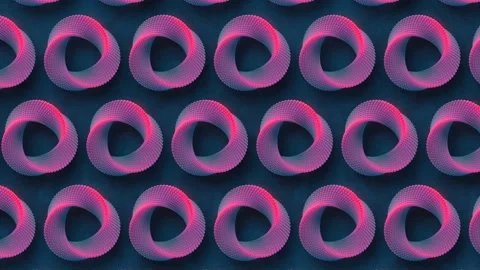Moving pattern of Mobius strips Optical illusion 3d render loop animation 4K UHD 스톡 동영상 149044638