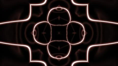 Moving pattern of neon lines. Design. Psychedelic pattern moves with neon lines Stock Illustration