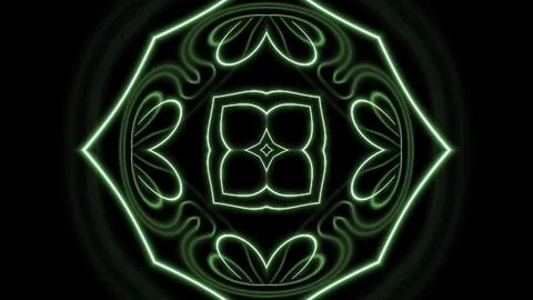 Moving pattern of neon lines. Design. Psychedelic pattern moves with neon lines Stock Illustration