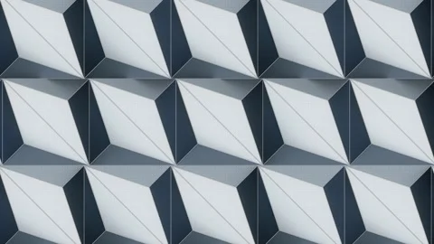 Moving pattern of three-dimensional diamonds. 3d rendering loop animation 4K Stock Footage 270184005