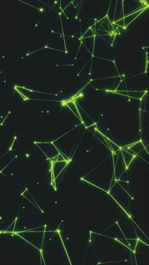 Moving patterns of bright green lines Stock Footage 314984660