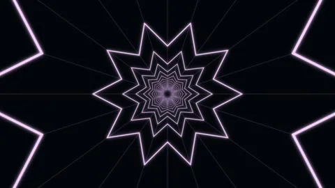 Moving patterns of light create a star shape on a dark background Stock Footage 336995166