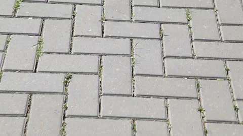 Moving pavement bricks Stock Footage 37978045