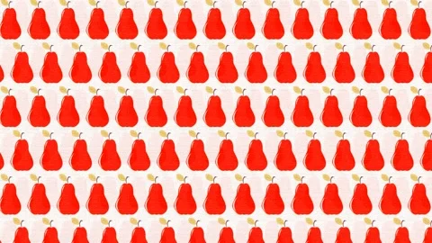 Moving pears on a pink background Stock Footage 150775545