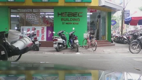 Moving pedicab on the streets Stock Footage 70614107