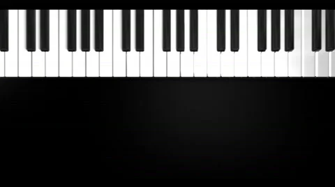 Moving piano keyboard Stock Footage 828611