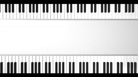 Moving piano keyboard Stock Footage 828614