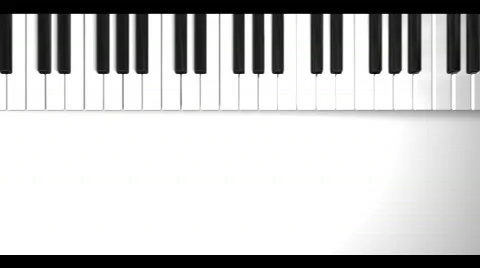 Moving piano keyboard Stock Footage 828617