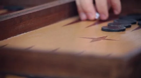 Moving pieces in a backgammon play Stockbeeldmateriaal 68025720
